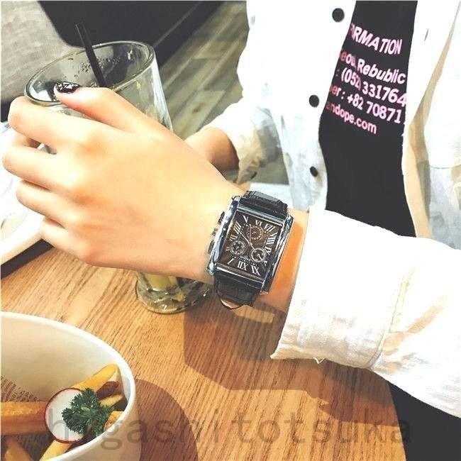 腕時計レザー ベルト メンズ スクエア 四角 腕細い カジュアル 人気 おしゃれ St8 T2qzouao Stカンパニー 通販 Yahoo ショッピング