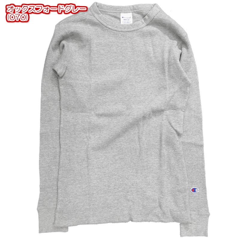 Champion チャンピオン Ｔシャツ ロンＴ ロンティー 長袖 メンズ ロングスリーブ Longsleeve ワッフル Waffle サーマル 無地 定番 シンプル インナー 保温｜st-king｜07