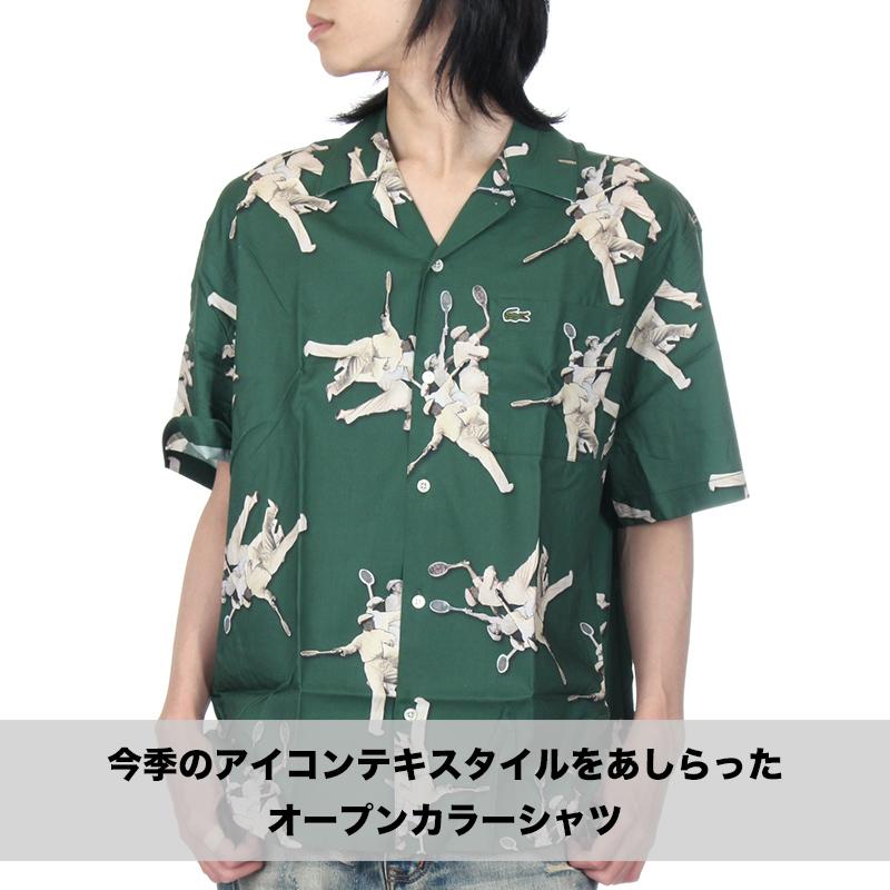 LACOSTE ラコステ オープンカラーシャツ メンズ 半袖シャツ