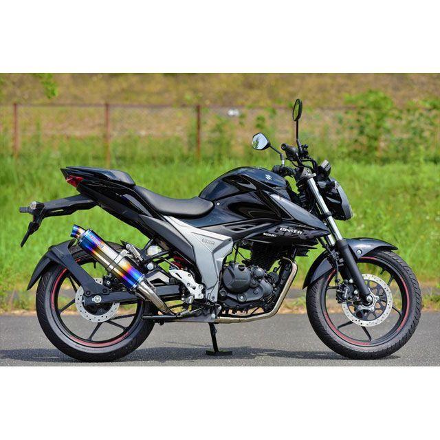 BMS-R BMS RACING FACTORY GIXER 150 マフラー本体 R-EVO ヒートチタン
