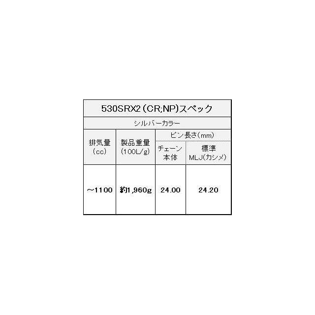 EKチェーン 汎用 チェーン関連パーツ QXリングチェーン 530SR-X2 MLJ カラー シルバー リンク数 142L 江沼チェーン_4