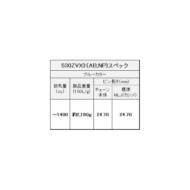 正規品／EKチェーン 汎用 チェーン関連パーツ NXリングチェーン 530ZV-X3 MLJ カラー：メタルブルー リンク数：110L 江沼チェーン…｜st-ride｜05