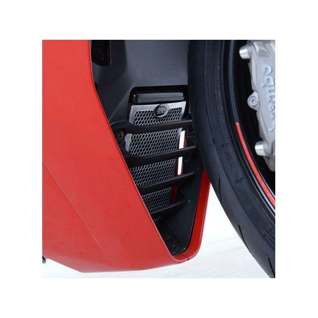 R&G Supersport/S オイルクーラー関連パーツ ラジエター&オイルクーラーガードセット レッド アールアンドジー バイク