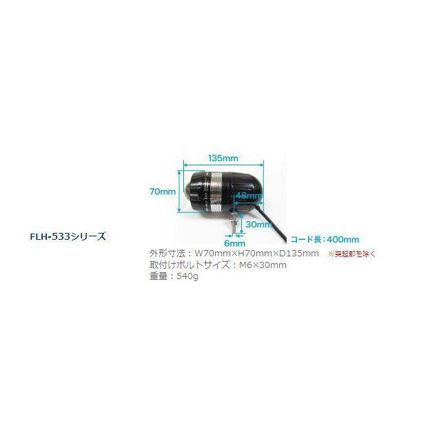 PROTEC 汎用 ヘッドライト・バルブ FLH-533 LEDフォグライト（REVセンサー無 増設用子機） ボルト方向 左 プロテック_1