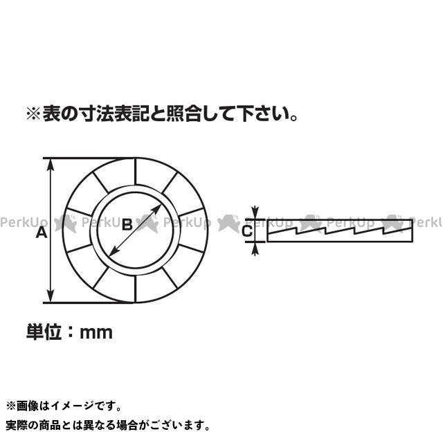 正規品／K-CON 汎用 その他外装関連パーツ ノルトロックワッシャー（スチール） タイプ STD タイプ：φ8 キタココンビニパーツ バイク｜st-ride｜02