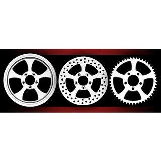 K\u0026W 汎用 ホイール本体 MONTEREY/RENEGADE WHEELS 材質 クロームメッキ サイズ Pulleys 部品屋K\u0026Wの画像