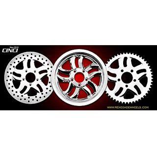 K\u0026W 汎用 ホイール本体 CINCI/RENEGADE WHEELS 材質 クロームメッキ サイズ Pulleys 部品屋K\u0026Wの画像