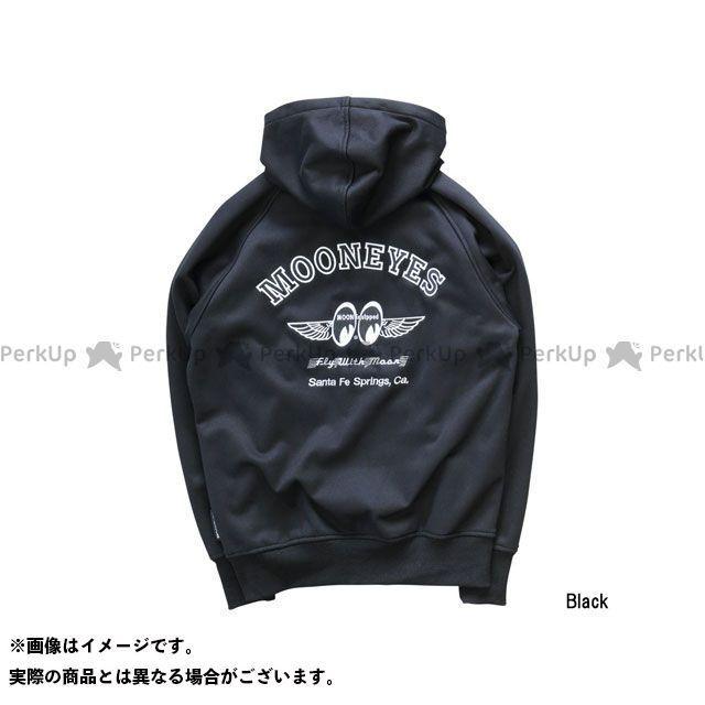 ムーンアイズ 2021-2022秋冬モデル OMJ-024 MOONEYES 防風ZIPフーディー（ブラック） サイズ XL MOONEYES MOONEYES カジュアルウェア 2021-2022秋冬モデル OMJ-024 MOONEYES