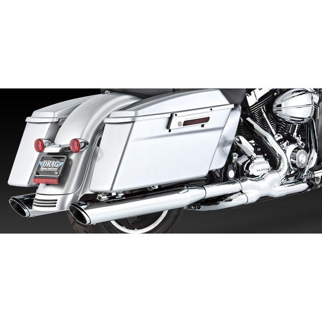 VANCE\u0026HINES ツーリングファミリー マフラー本体 ツインスラッシュ スリップオン ラウンド バンスの画像