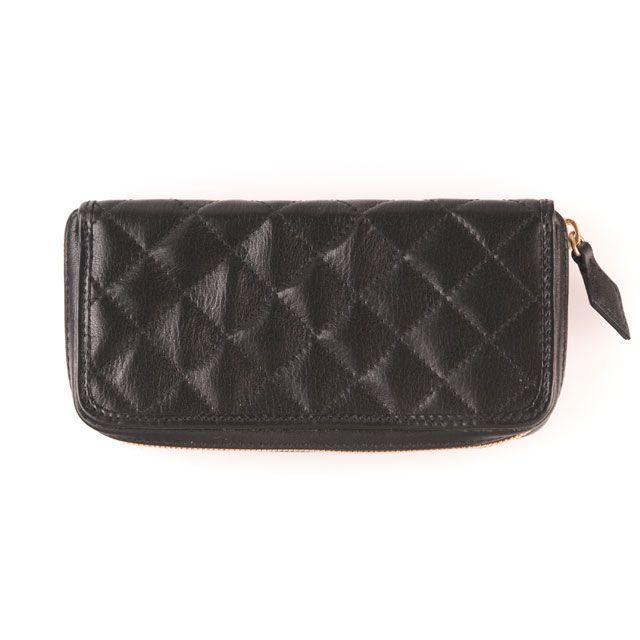 SHM LEATHER WALLET ロング ダイヤステッチ（ブラック） SHM SHM 財布 LEATHER WALLET ロング ダイヤステッチ（ブラック） : パーク