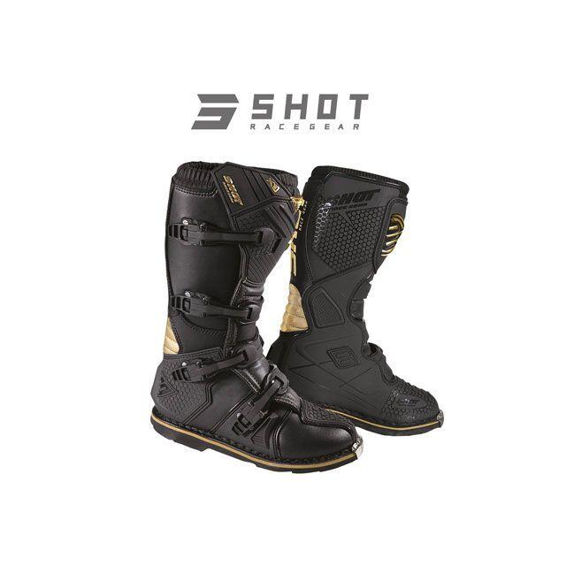 SHOT RACE GEAR オフロードブーツ ブーツ X10 2.0（ブラックゴールド 