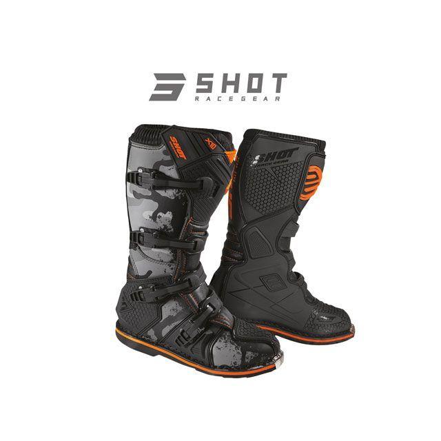 正規品／SHOT RACE GEAR オフロードブーツ ブーツ X10 2.0（カモネオン 
