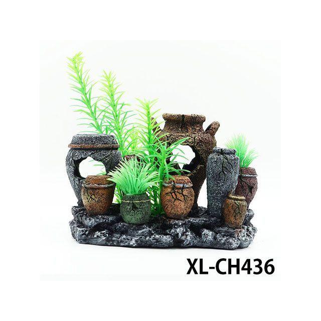 ALFA TEC アクアリウム用品 XL-CH436 壺/水草（中） 水槽 ケージ 飼育 