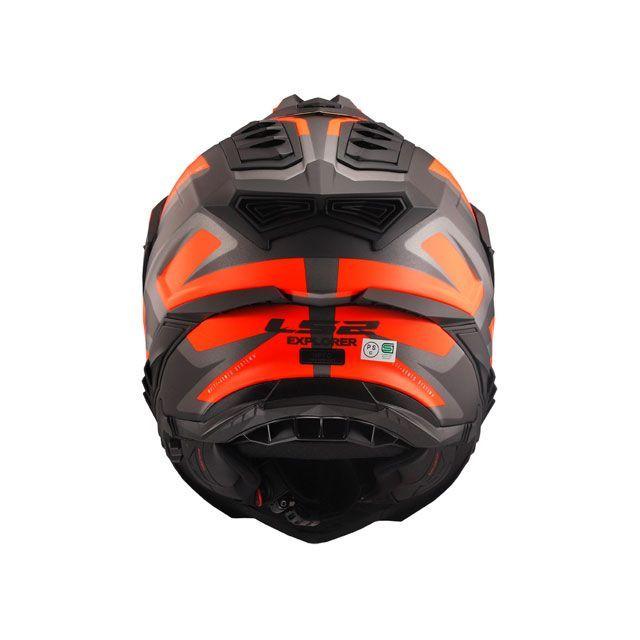 LS2　EXPLORER/F オレンジ/マッドブラック　ピンロックシート付き！ LS2 HELMETS オフロードヘルメット EXPLORER F/エクスプローラーエフ