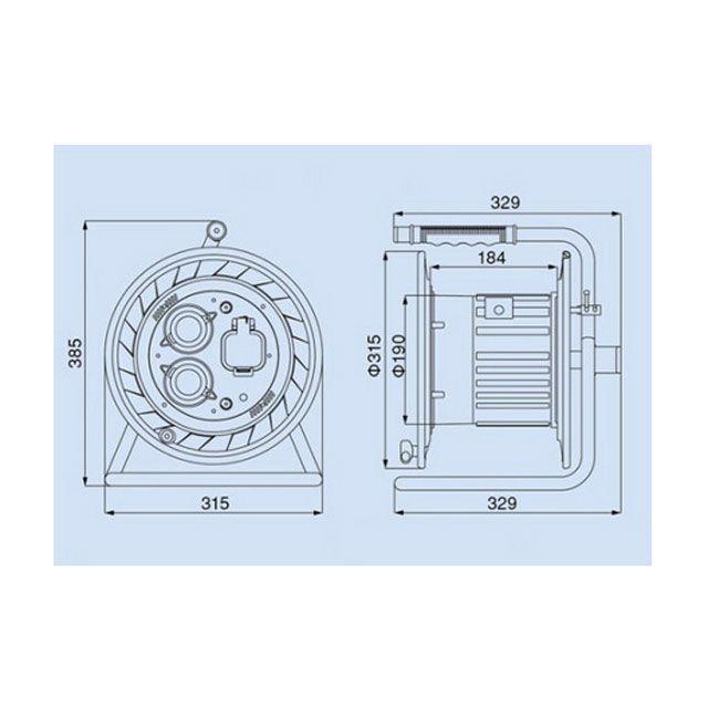 HATAYA メンテナンスグッズ BWM-130K 屋外用マルチテモートリール（2P・15A・125V） ハタヤ_2