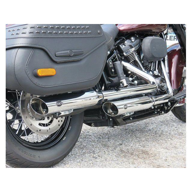 S\u0026S マフラー本体 スラッシュカット 車検対応スリップオン クローム FLHCS エス＆エス_2