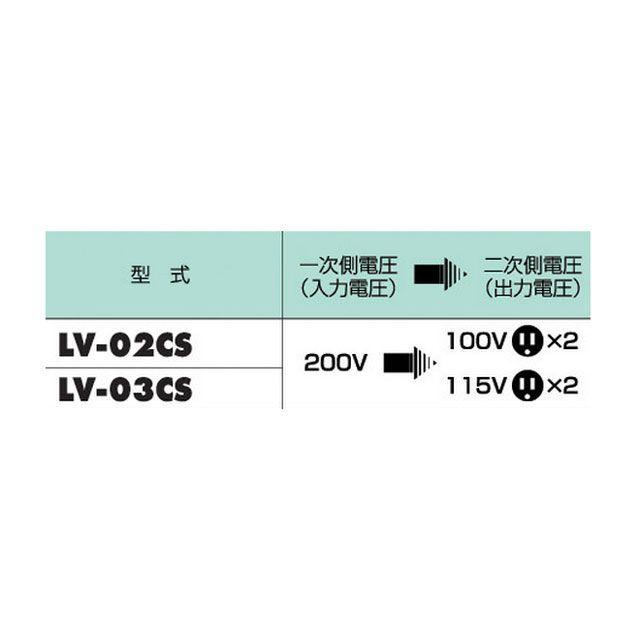 HATAYA メンテナンスグッズ LV-02CS ミニトランスル（2.0KVA降圧専用） ハタヤの画像