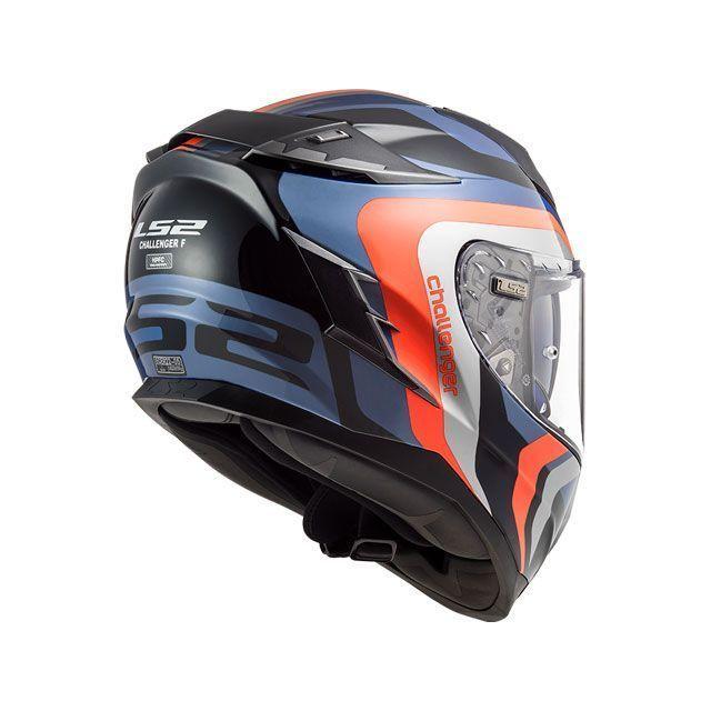 LS2 フルフェイスヘルメット challengerF 青/オレンジ/黒 LS2 HELMETS フルフェイスヘルメット CHALLENGER F（ギャラクティック