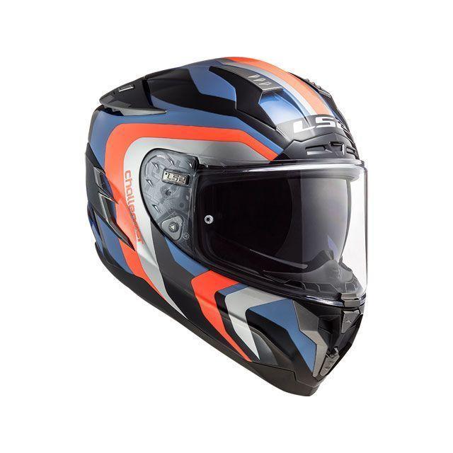 LS2 HELMETS フルフェイスヘルメット CHALLENGER F（ギャラクティック ブルーフルオオレンジ） サイズ L エルエスツーヘルメット