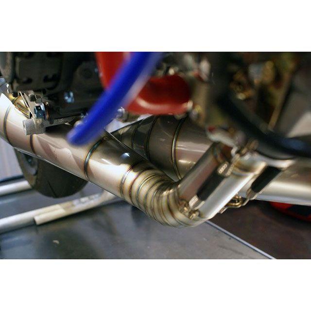 T2Racing NSR250 チャンバー本体 MC28右2本出しステンレスボディー T2レーシングの画像