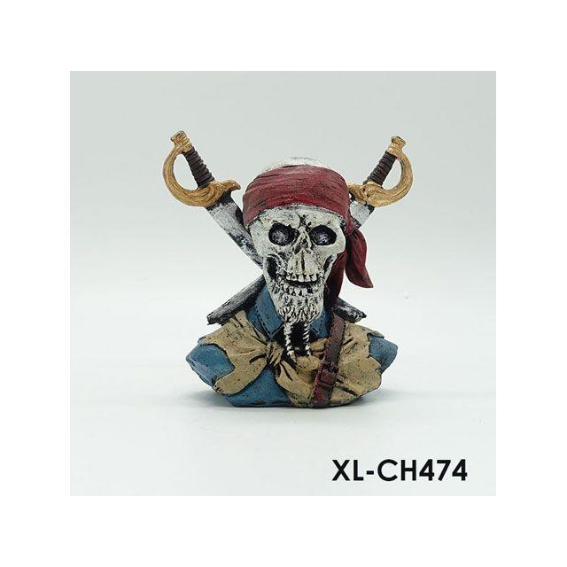 ALFA TEC アクアリウム用品 XL-CH474 ドクロ 骸骨 ガイコツ 剣（小