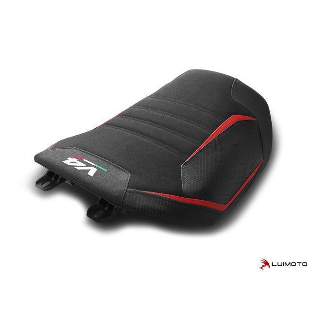 LUI MOTO MULTISTRADA V4 シート関連パーツ フロントシートカバー Grezzo カラー スエード ブラック/SP ブラック/P…_3