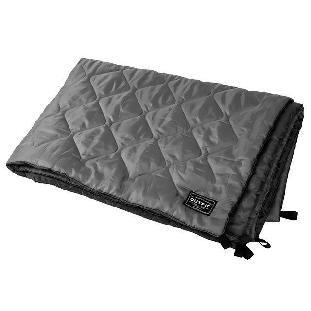 テントファクトリー キルティングブランケット（グレイブラック） TENT FACTORY TENT FACTORY（テントファクトリー） 野外アイテム キルティング
