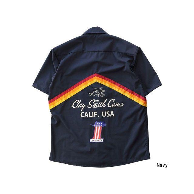正規品／Clay Smith その他アパレル CSY-3907 HEADER ワークシャツ（ネイビー） サイズ：L クレイスミス バイク｜st-ride｜02