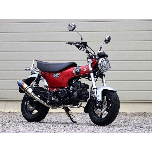WR’S ST125 DAX（逆輸入車） Dax125 マフラー本体 ダウンタイプ ショートオーバルフルエキゾースト 焼き色チタンサイレンサー ダブ…_4