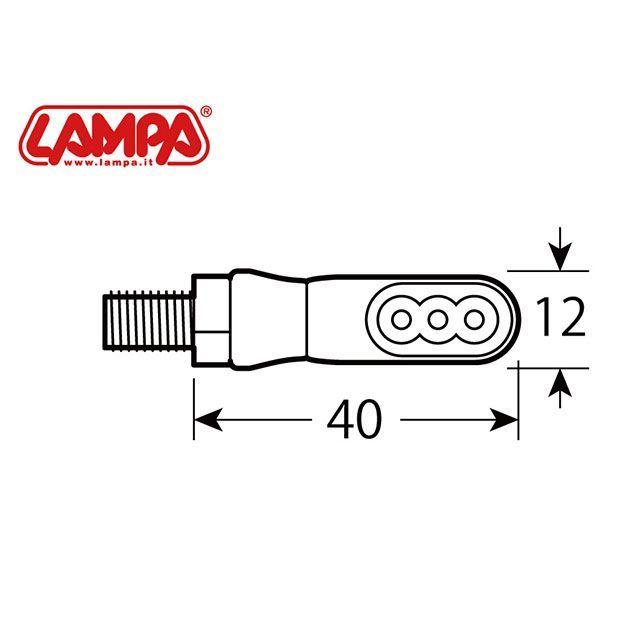 LAMPA 汎用 ウインカー関連パーツ Nano 汎用LEDウインカー（ブラック） LAMPA_2