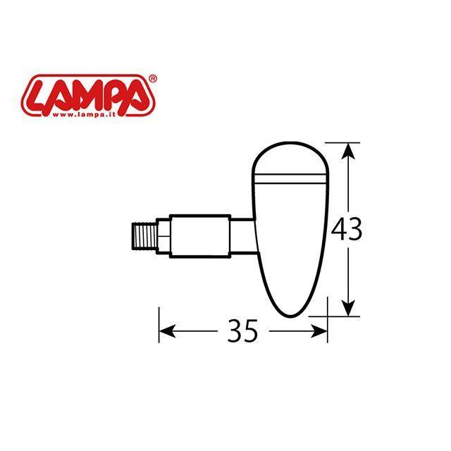 LAMPA 汎用 ウインカー関連パーツ Drop 汎用LEDウインカー（クローム） LAMPA_2