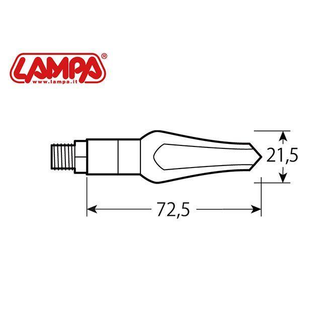 LAMPA 汎用 ウインカー関連パーツ Zephyr 汎用LEDウインカー（ブラック） LAMPA_2