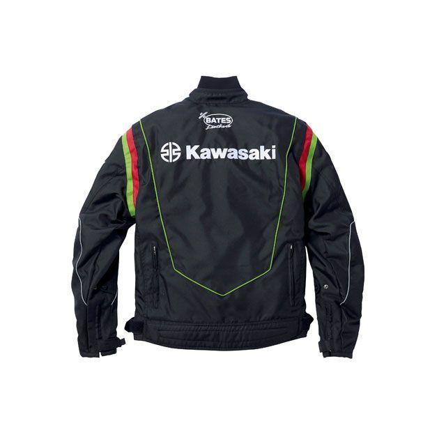 KAWASAKI ジャケット 2023-2024秋冬モデル カワサキ×BATES ナイロン3Sジャケット（グリーン/レッド） サイズ M カワサキ_1