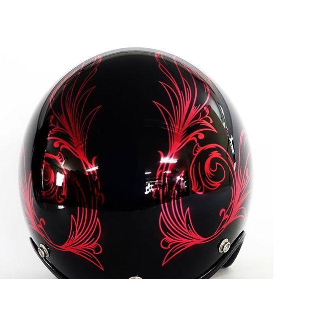 ジェットヘルメット レッドブラック ファイヤーパターン 72 JAM 72JAM JET HELMET 72JAM ジェットヘルメット 【逸品もの】3-967 リーフ