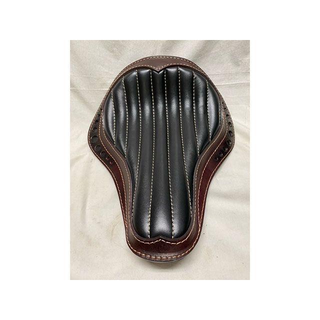 K\u0026W シート関連パーツ Lucky Custom Leather製 サドルシート（ダークブラウン×ブラック） 部品屋K\u0026W_4