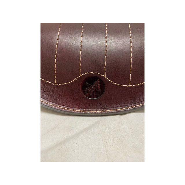 K\u0026W シート関連パーツ Lucky Custom Leather製 サドルシート（ダークブラウン×ブラック） 部品屋K\u0026W_6