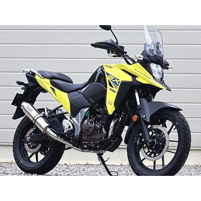 WR’S Vストローム250SX マフラー本体 JMCA フルエキゾースト ラウンド・ステンレスサイレンサー ダブルアールズの画像