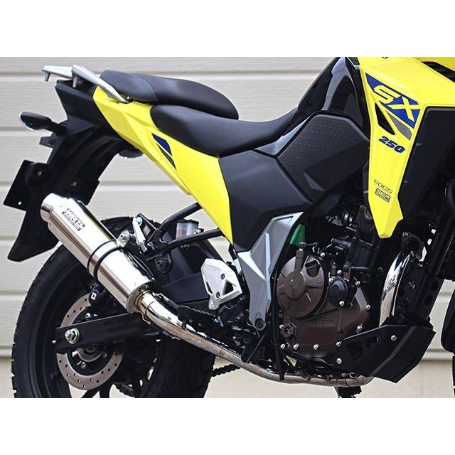 WR’S Vストローム250SX マフラー本体 JMCA フルエキゾースト ラウンド・ステンレスサイレンサー ダブルアールズの画像