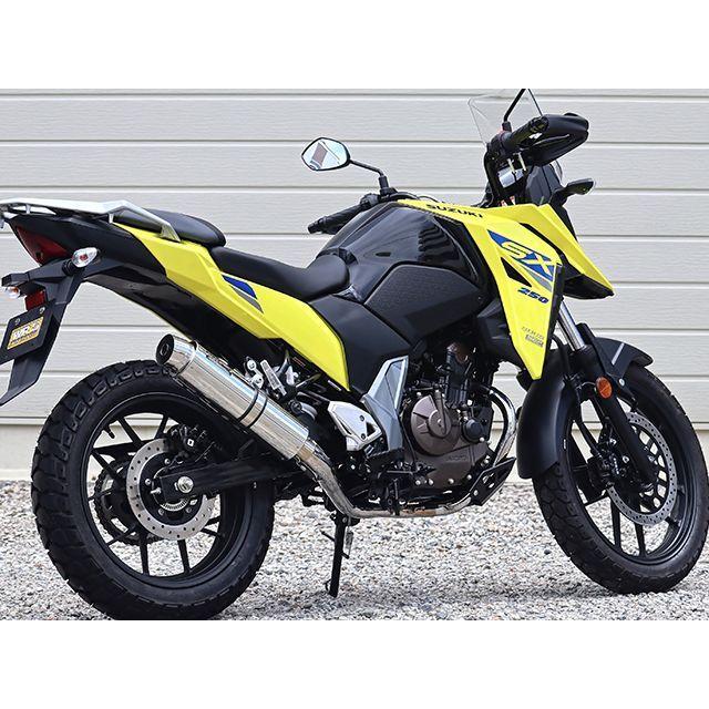 WR’S Vストローム250SX マフラー本体 JMCA フルエキゾースト ラウンド・ステンレスサイレンサー ダブルアールズの画像