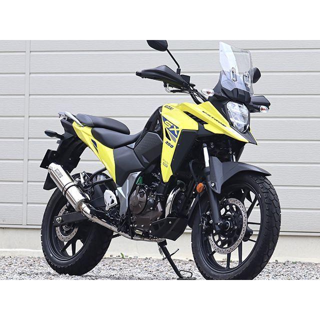 WR’S Vストローム250SX マフラー本体 JMCA フルエキゾースト ラウンド・ステンレスサイレンサー ダブルアールズの画像
