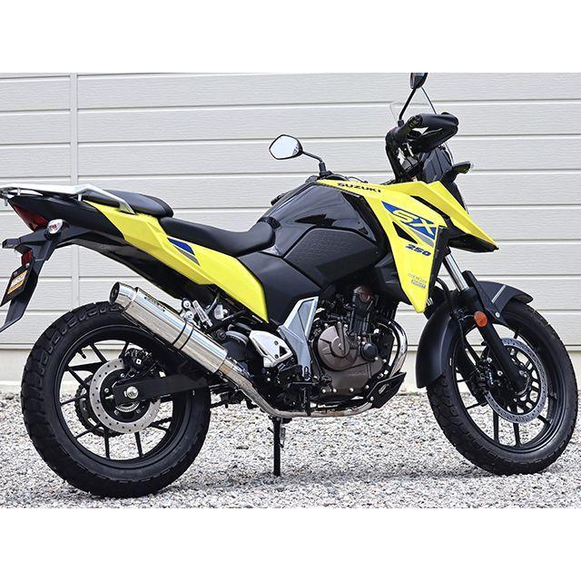 WR’S Vストローム250SX マフラー本体 JMCA フルエキゾースト ラウンド・ステンレスサイレンサー ダブルアールズの画像