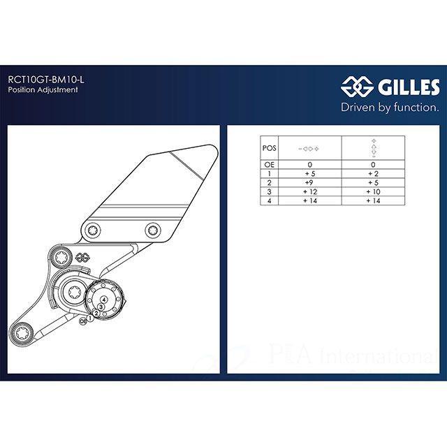 GILLES TOOLING バックステップ関連パーツ アジャスタブル バックステップ RCT10GT ギルズツーリング