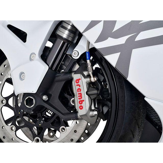 SWAGE-LINE PRO Hayabusa ブレーキホース・ケーブル類 フロントホースキット トライピース（ステンレスブラック）Brembo仕様…の画像