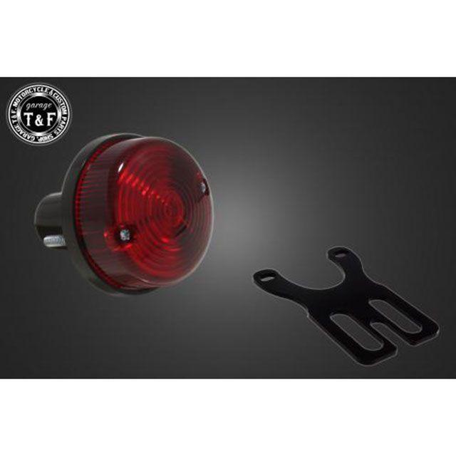 T&F 汎用 テール関連パーツ シーシーバー用ナンバーブラケットKIT＆丸型テールランプ サイズ φ15（15mm）専用 ガレージT&F_1