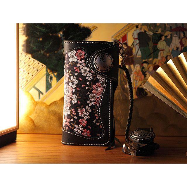 DEGNER（デグナー） 財布 W-9AK 花山レザーウォレット（京桜/ブラック