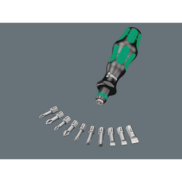 WERA ハンドツール 056653 10点組 差込6.35mm ドライバービットセット ハンドル付き ヴェラ
