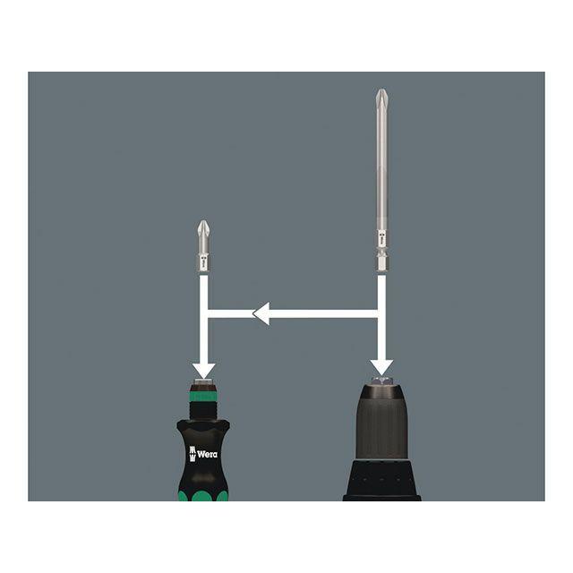 WERA ハンドツール 056653 10点組 差込6.35mm ドライバービットセット ハンドル付き ヴェラ