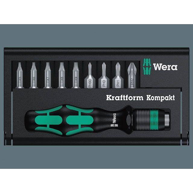 WERA ハンドツール 056653 10点組 差込6.35mm ドライバービットセット ハンドル付き ヴェラ