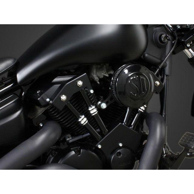 T\u0026F ドラッグスター250 エアクリーナー ドラッグスター250 SU＆プッシュロッドカバー SET（ブラック/コントラスト） ガレージT\u0026Fの画像