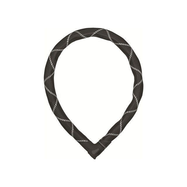 （正規品）ABUS リンクロック Steel-O-Flex Iven 8200（ブラック ホワイト） 長さ：110cm アブス バイク
